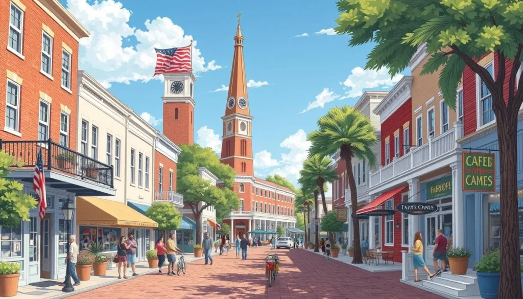 Image of Fairhope's downtown area