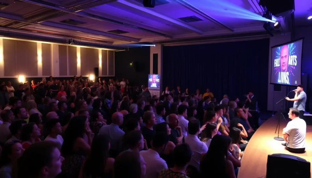Image of Field Arts and Events Hall with a live performance
