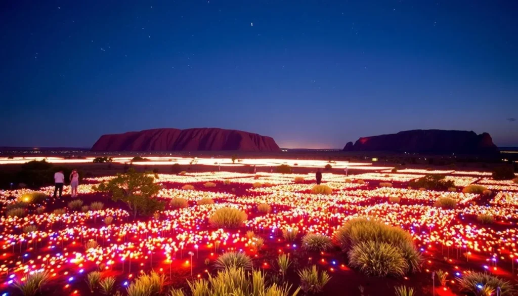 Image of Field of Lights Uluru with 50,000 glowing lights