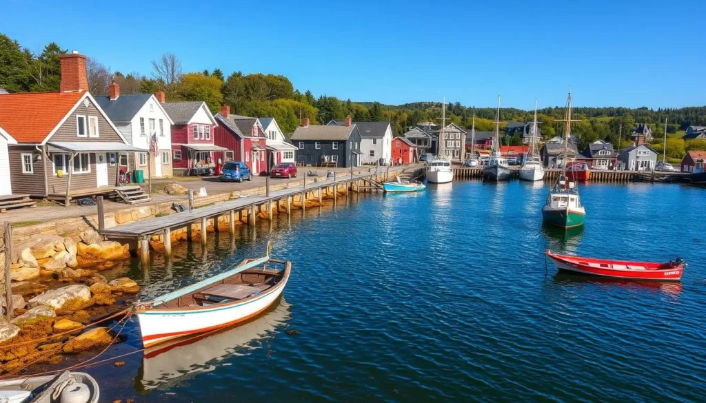 Image of Fishtown in Leland with its picturesque waterfront