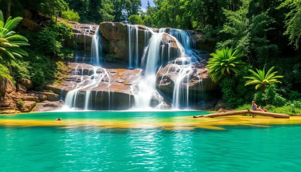 Image of Florence Falls with its double cascade and swimming area