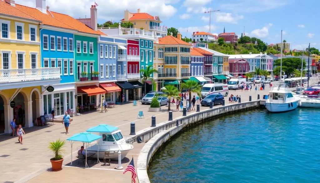Image of Front Street in Hamilton, Bermuda