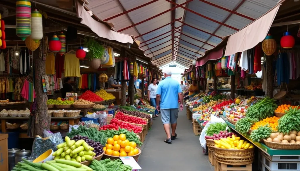 Image of Fugalei Market Apia with vibrant stalls and fresh produce