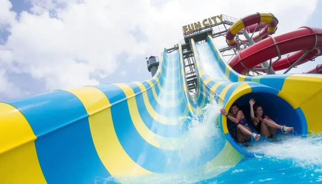 Image of FunCity Resort and Water Park's main water slide