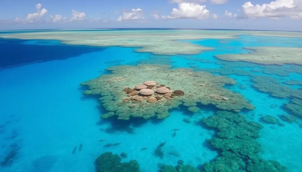 Image of Funafuti Marine Conservation Area with crystal-clear waters and vibrant coral reefs Image of Funafuti Marine Conservation Area with crystal-clear waters and vibrant coral reefs
