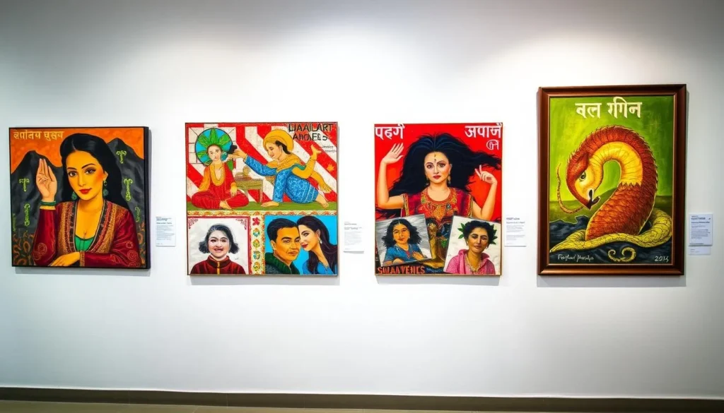 Image of Gallery Mcube's contemporary Nepali art exhibition