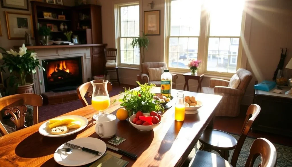 Image of Garden Street Inn's cozy lobby with breakfast Image of Garden Street Inn's cozy lobby with breakfast