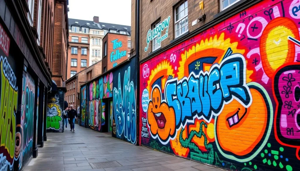 Image of Glasgow's vibrant street art