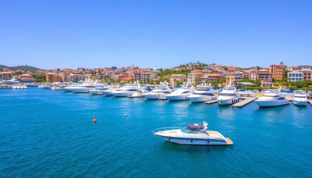 Image of Great Harbour waterfront with boats and yachts