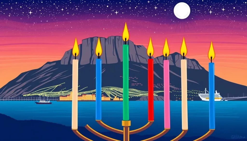 Image of Hanukkah menorah lighting in Gibraltar