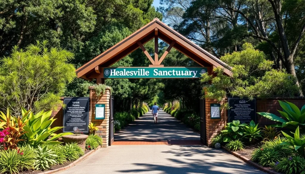 Image of Healesville Sanctuary's entrance or main attraction