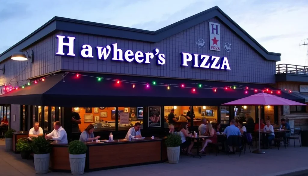 Image of Heather's Pizza near the port