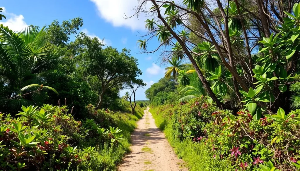 Image of Isla Palomino's lush interior paths and diverse wildlife