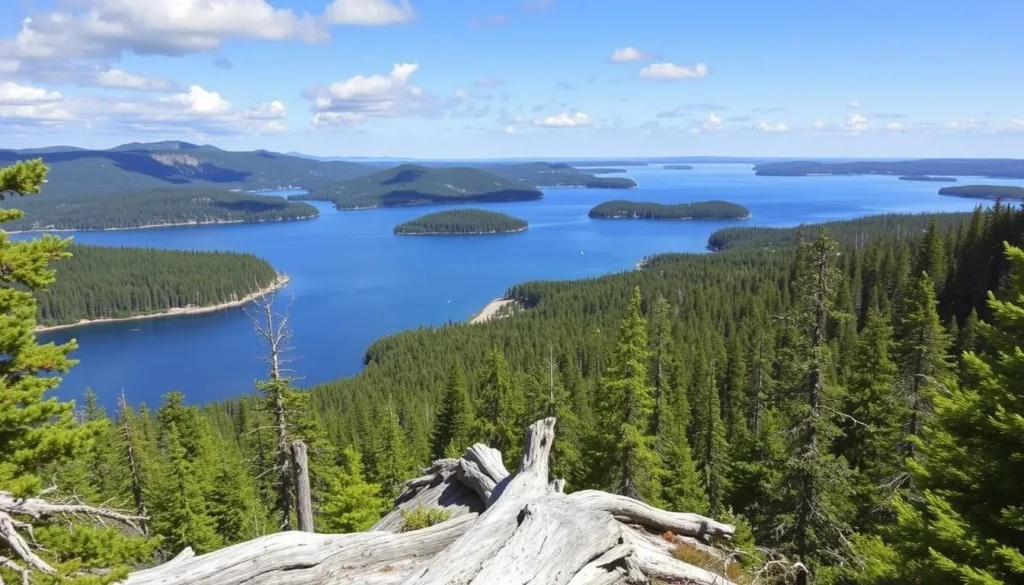 Image of Isle Royale National Park's pristine wilderness with lakes, forests, and wildlife