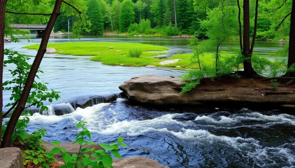 Image of Itasca State Park with the headwaters of the Mississippi River