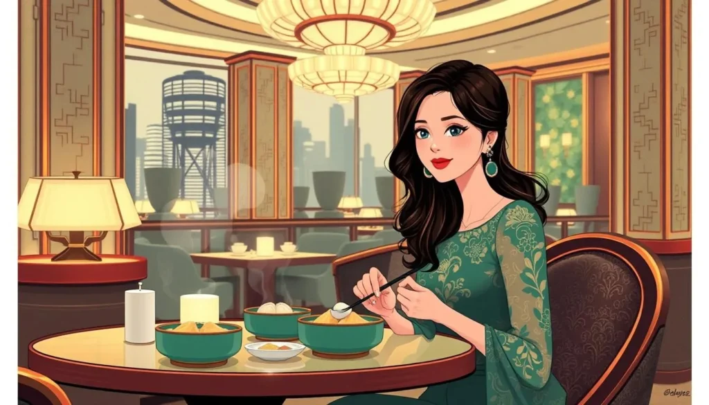 Image of Jade at The Fullerton Hotel with a jade-inspired décor and dim sum