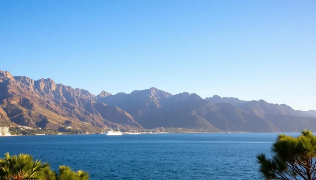 Image of Jérémie's coastline with mountains in the background