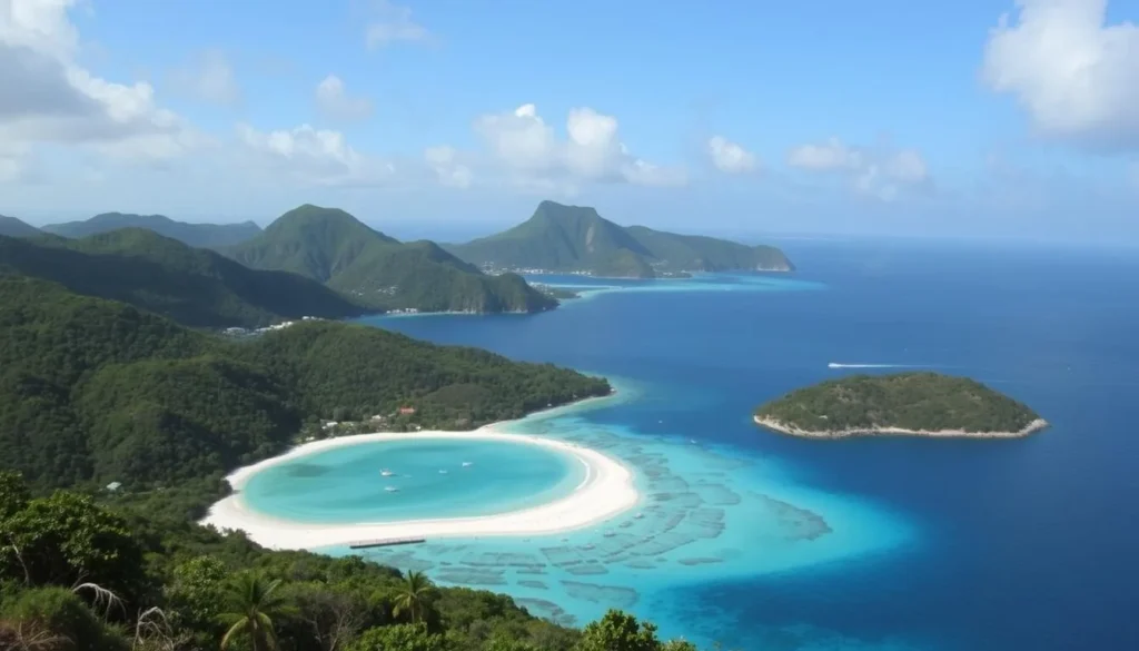 Image of Jost Van Dyke island with White Bay in the British Virgin Islands
