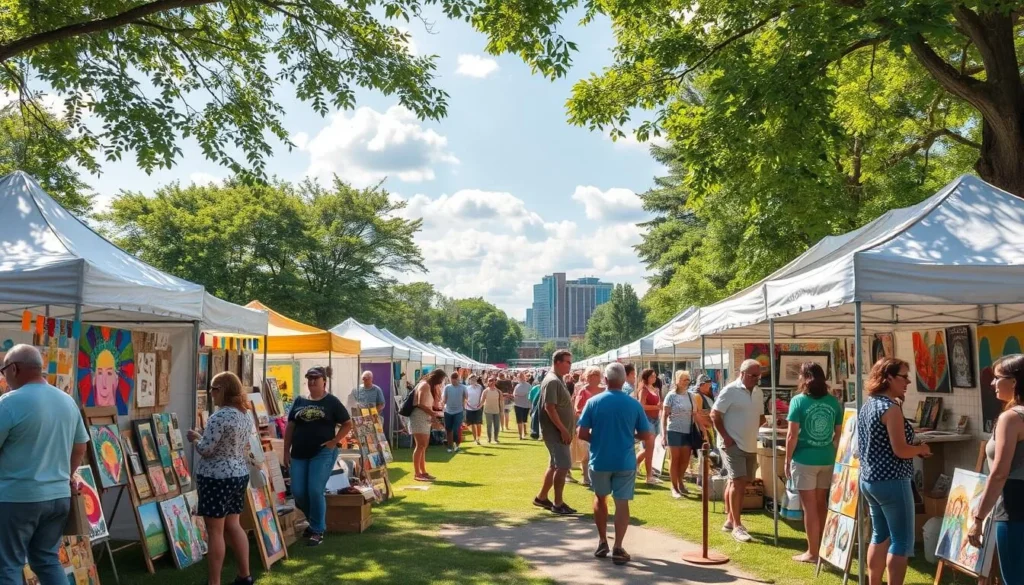 Image of Kalamazoo Institute of Arts Summer Art Fair in Bronson Park