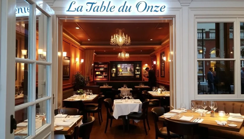 Image of La Table du Onze restaurant interior