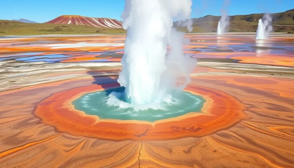 Image of Lady Knox Geyser erupting at Wai-O-Tapu Thermal Wonderland