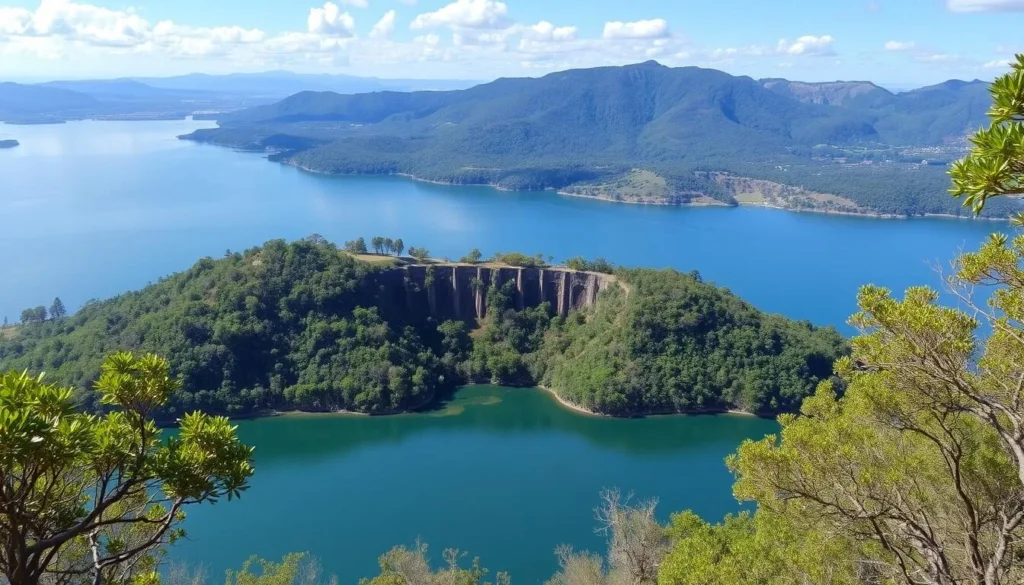 Image of Lake Paranoá with Pontão do Lago Sul in the foreground