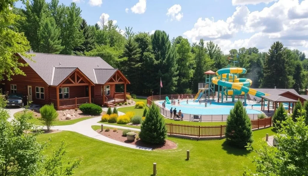 Image of Lake Rudolph Campground & RV Resort with a waterpark and cabins