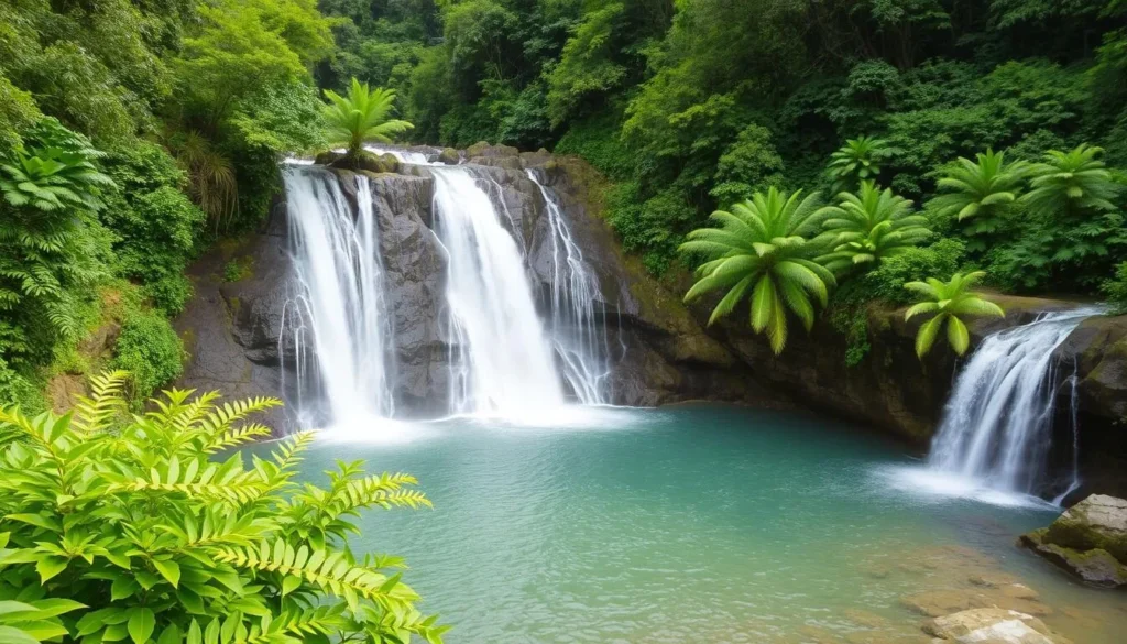 Image of Lambingan Falls with crystal-clear waters and lush surroundings