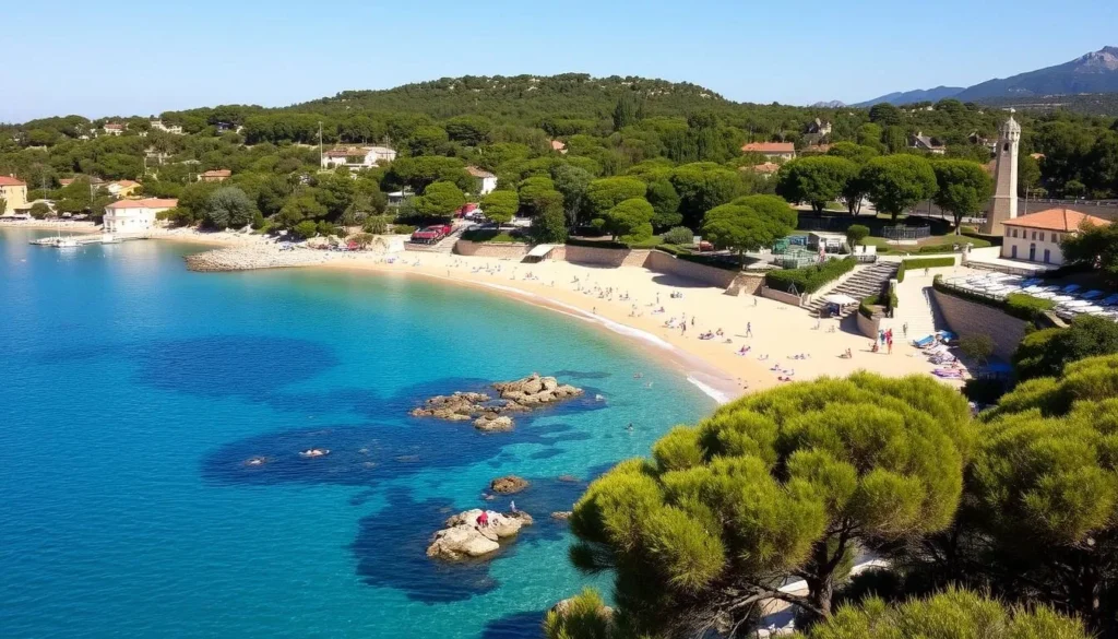 Image of Le Mourillon beaches in Toulon, France