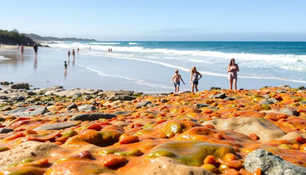 Image of Leo Carrillo State Beach with tide pools and families Image of Leo Carrillo State Beach with tide pools and families