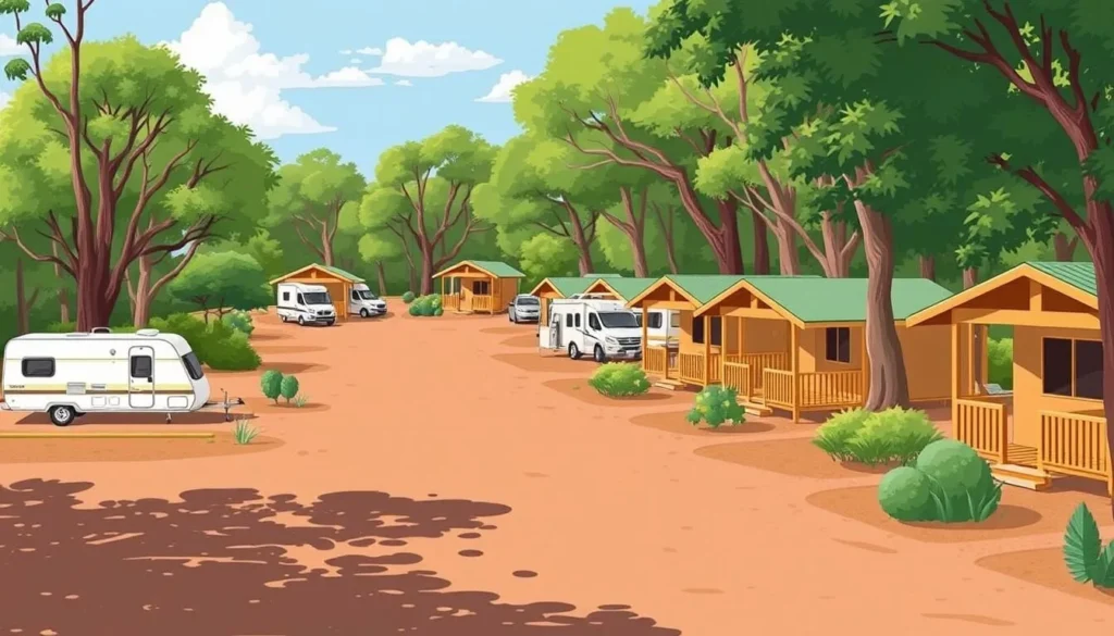 Image of Litchfield Tourist Park with caravan sites and cabins