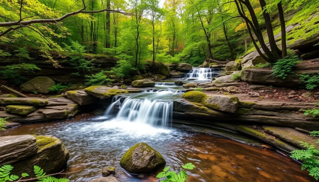 Image of Lower Cascades Falls in Hanging Rock State Park