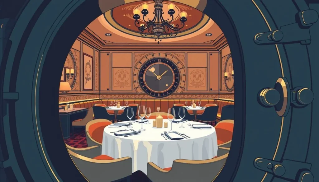 Image of MI Table's bank vault dining area