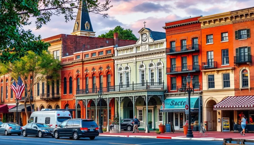 Image of Macon, Georgia, showcasing its historic architecture and musical heritage