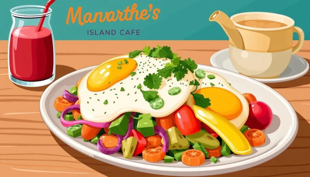 Image of Mad Martha's Island Cafe's signature breakfast dish