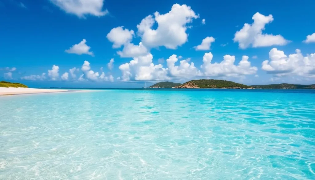 Image of Magens Bay Beach with crystal-clear waters and soft white sand