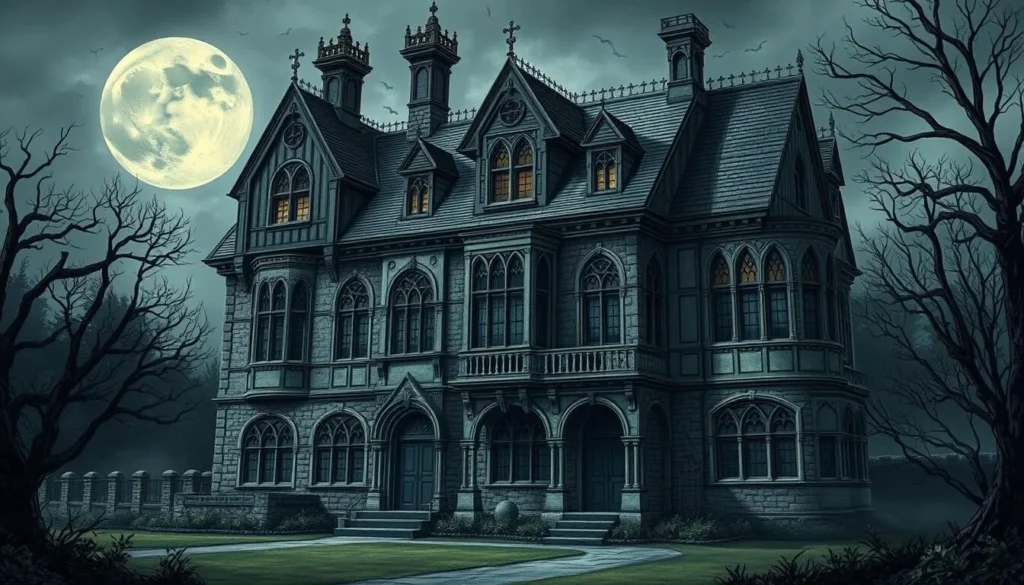 Image of Mary Shelley's House of Frankenstein with Gothic imagery