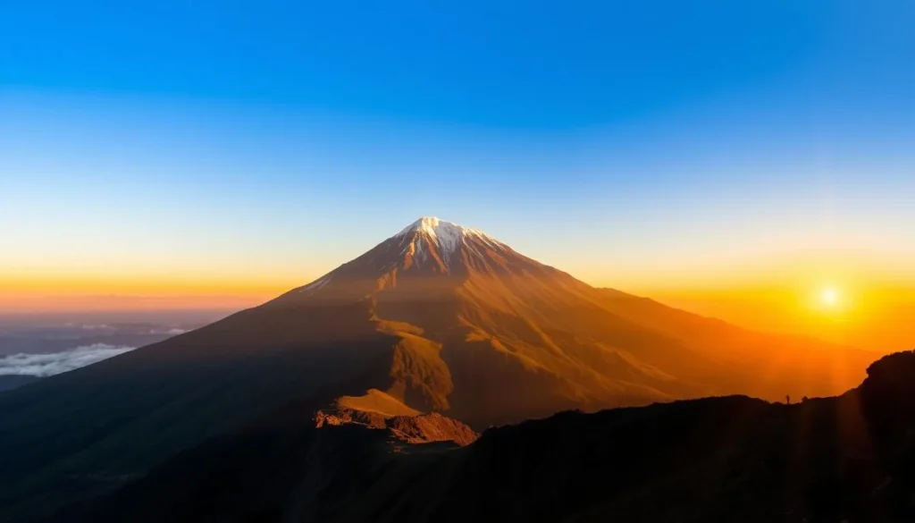 Image of Mount Apo's majestic peak at sunrise