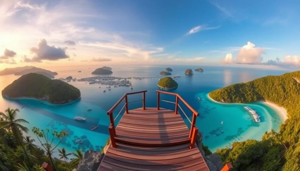 Image of Mount Luho's viewing platform with 360-degree panoramic views of Boracay Island