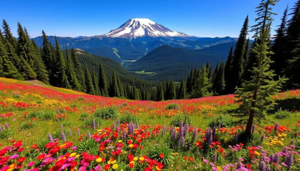 Image of Mount Rainier National Park landscape
