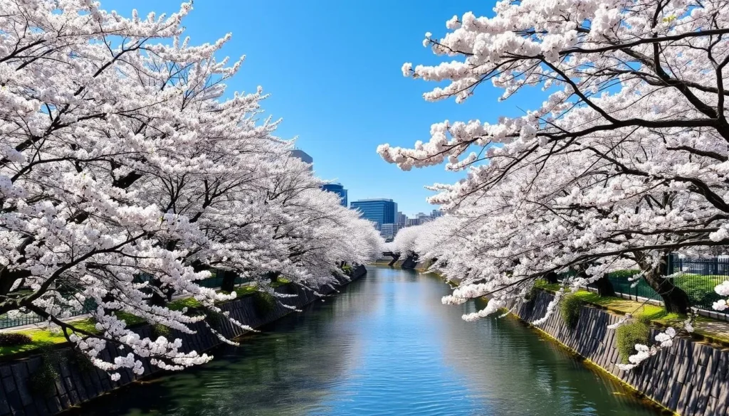 Image of Nakameguro River during cherry blossom season