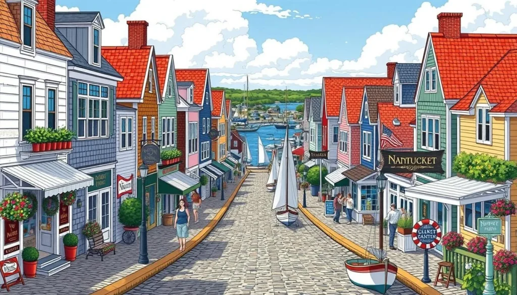 Image of Nantucket's historic downtown area