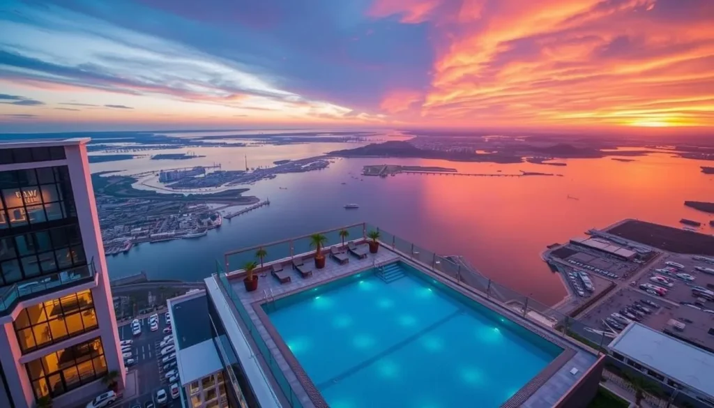 Image of O:LV Fifty Five Hotel's rooftop infinity pool