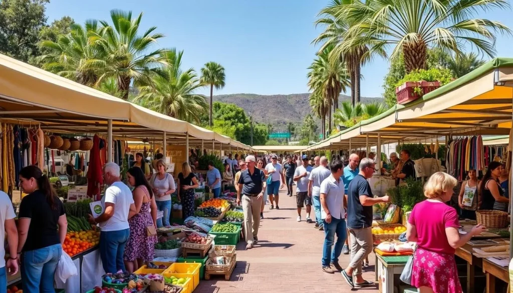 Image of Otay Ranch Farmers Market with a diverse selection of vendors and shoppers