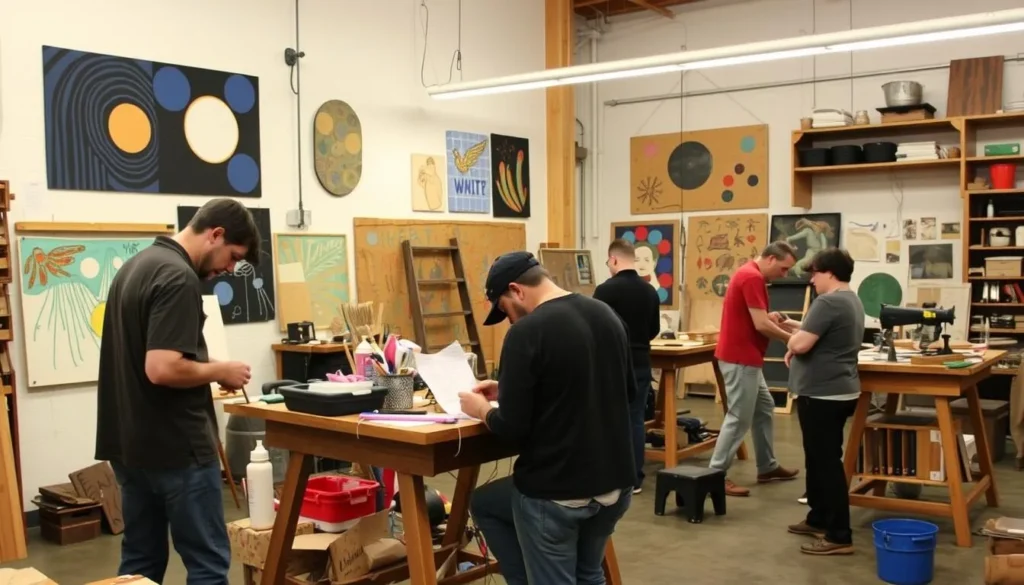 Image of Park Trades Center Kalamazoo artists at work