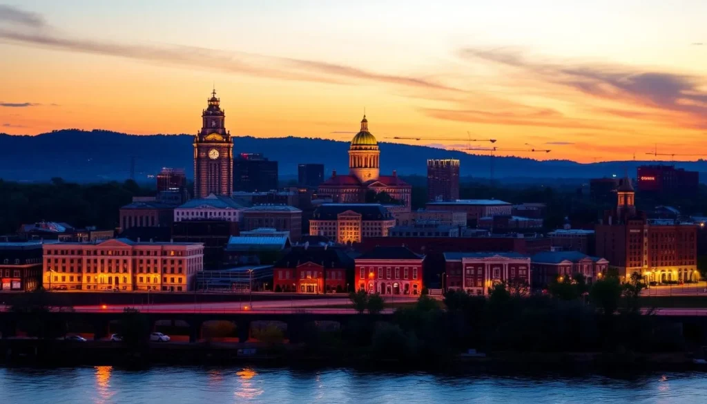 Image of Parkersburg skyline along the Ohio River