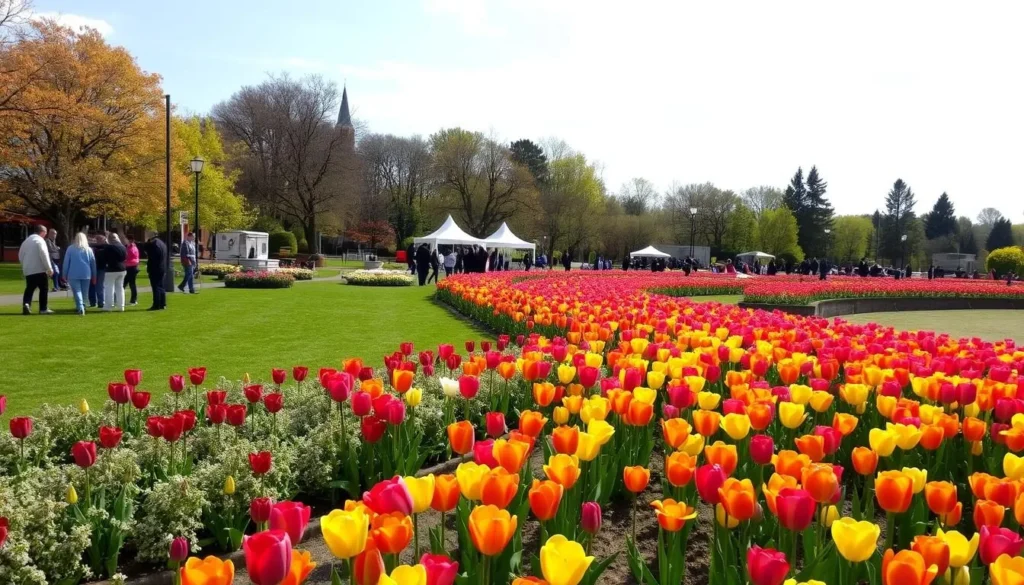 Image of Prince Bay Park during the tulip festival