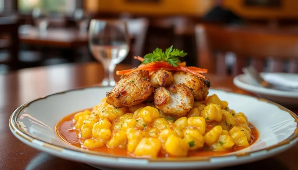 Image of Raíces Restaurant's signature dish, chicken mofongo Image of Raíces Restaurant's signature dish, chicken mofongo