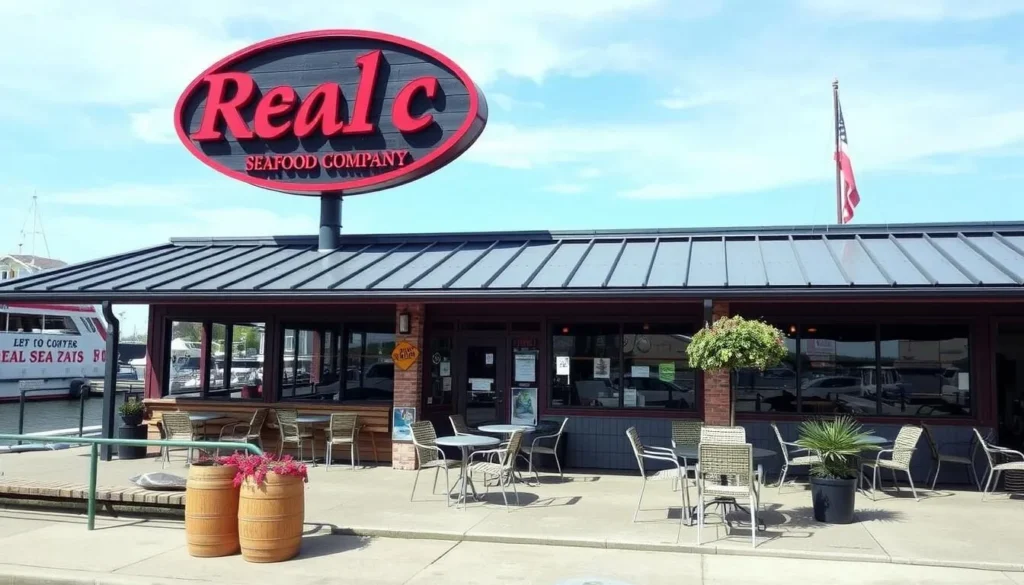 Image of Real Seafood Company with a waterfront view and outdoor seating