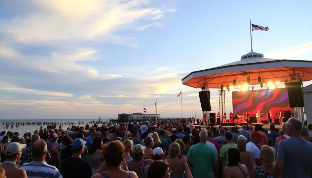 Image of Rehoboth Beach Bandstand during a summer concert
